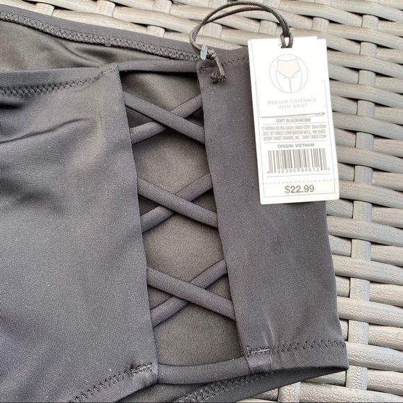 Shade & Shore Black Swim Bottom sz Large - Picture 6 of 9